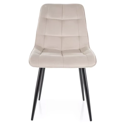 Čalouněná jídelní židle LYA - světle béžová / černá