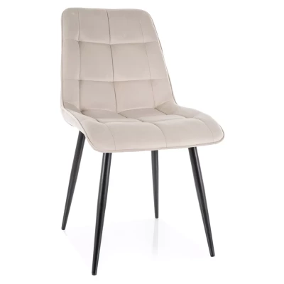 Čalouněná jídelní židle LYA - světle béžová / černá
