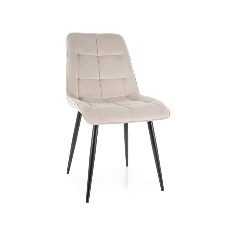 Čalouněná jídelní židle LYA - světle béžová / černá