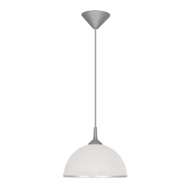 Závěsné svítidlo SUGAR - 1xE27, 60W, stříbrné / bílé