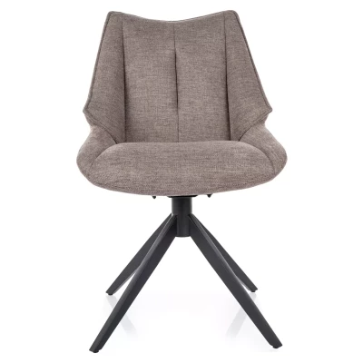 Otočná čalouněná židle ADELIA - béžová / černá