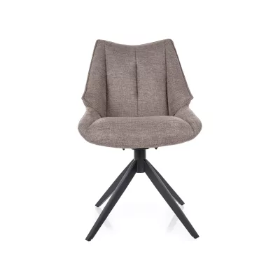 Otočná čalouněná židle ADELIA - béžová / černá