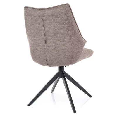 Otočná čalouněná židle ADELIA - béžová / černá