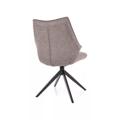 Otočná čalouněná židle ADELIA - béžová / černá