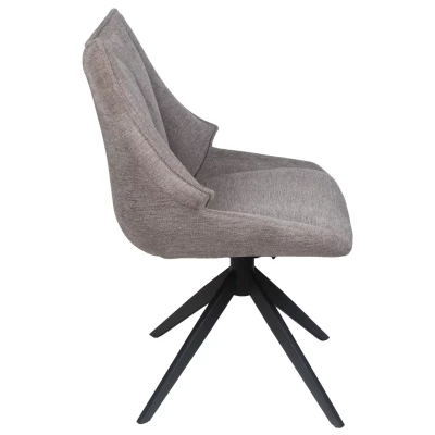 Otočná čalouněná židle ADELIA - béžová / černá