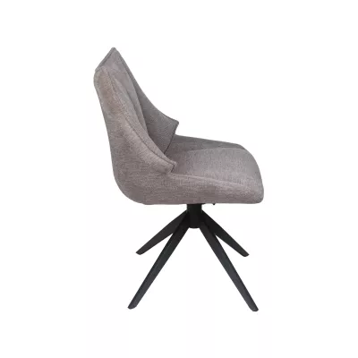 Otočná čalouněná židle ADELIA - béžová / černá