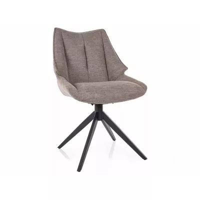 Otočná čalouněná židle ADELIA - béžová / černá