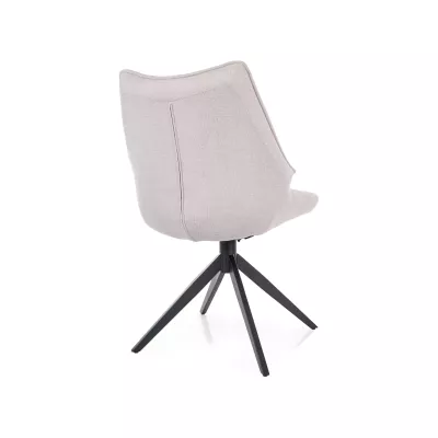 Otočná čalouněná židle ADELIA - světle béžová / černá