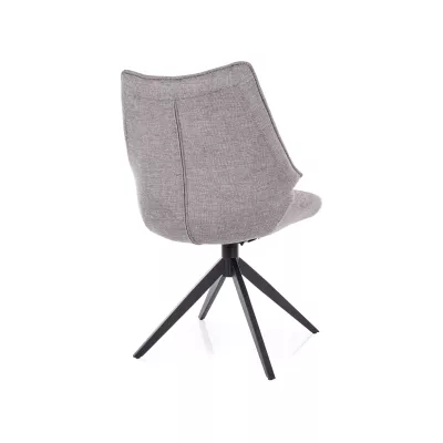 Otočná čalouněná židle ADELIA - šedá / černá