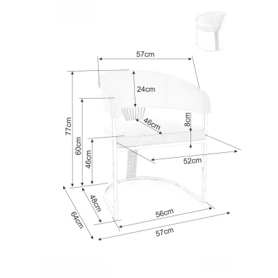 Luxusní jídelní židle DOLLY - béžová / zlatá
