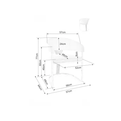 Luxusní jídelní židle DOLLY - světle béžová / zlatá