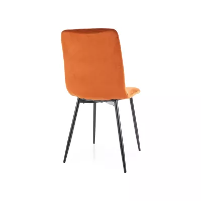 Jídelní židle DOMINICA - oranžová / černá