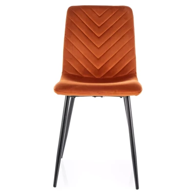 Jídelní židle DOMINICA - oranžová / černá