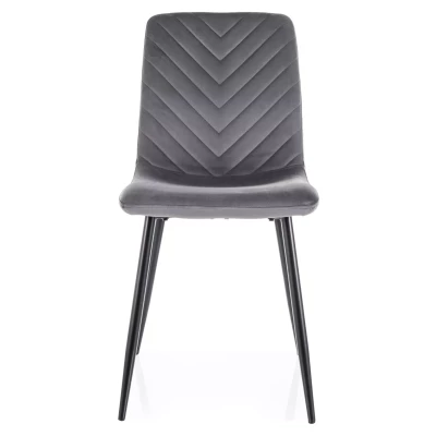 Jídelní židle DOMINICA - šedá / černá