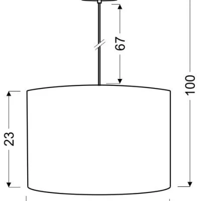 Moderní závěsní osvětlení SUSAN - 1xE27, 60W, bílé