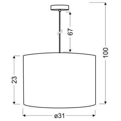 Moderní závěsní osvětlení SUSAN - 1xE27, 60W, bílé