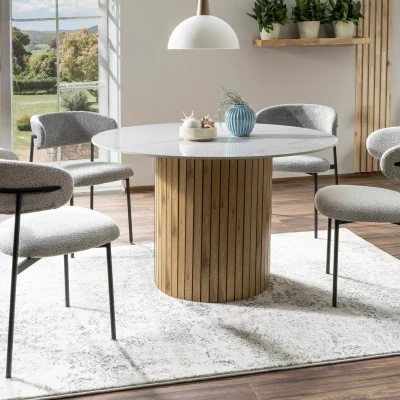 Čalouněná jídelní židle DOMENICA 2 - šedá / černá