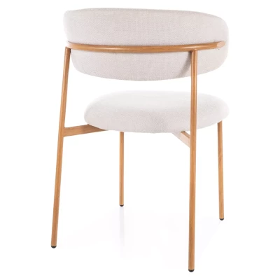 Čalouněná jídelní židle DOMENICA 3 - světle béžová / dub