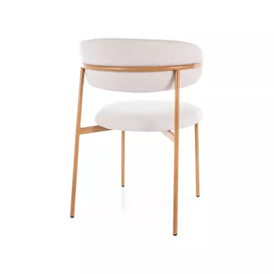 Čalouněná jídelní židle DOMENICA 3 - světle béžová / dub