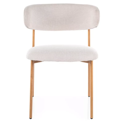 Čalouněná jídelní židle DOMENICA 3 - světle béžová / dub