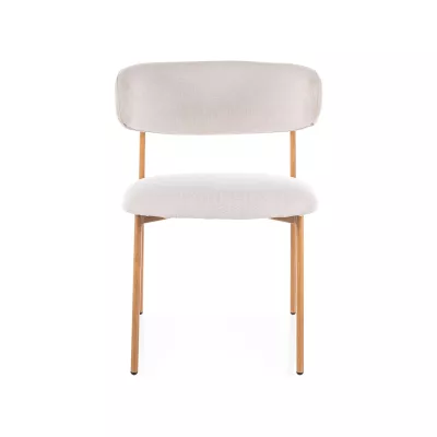 Čalouněná jídelní židle DOMENICA 3 - světle béžová / dub