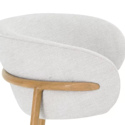 Čalouněná jídelní židle DOMENICA 3 - světle béžová / dub