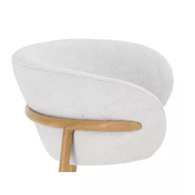 Čalouněná jídelní židle DOMENICA 3 - světle béžová / dub