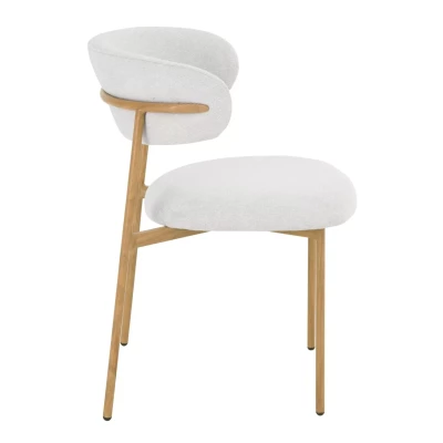 Čalouněná jídelní židle DOMENICA 3 - světle béžová / dub