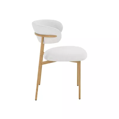 Čalouněná jídelní židle DOMENICA 3 - světle béžová / dub