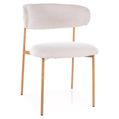 Čalouněná jídelní židle DOMENICA 3 - světle béžová / dub