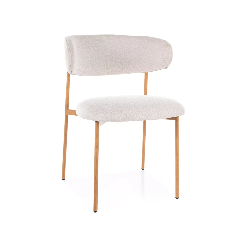 Čalouněná jídelní židle DOMENICA 3 - světle béžová / dub