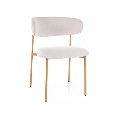 Čalouněná jídelní židle DOMENICA 3 - světle béžová / dub