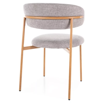 Čalouněná jídelní židle DOMENICA 3 - šedá / dub