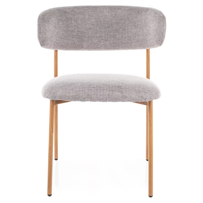 Čalouněná jídelní židle DOMENICA 3 - šedá / dub