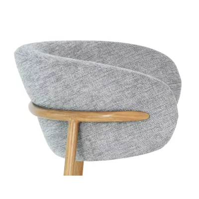 Čalouněná jídelní židle DOMENICA 3 - šedá / dub