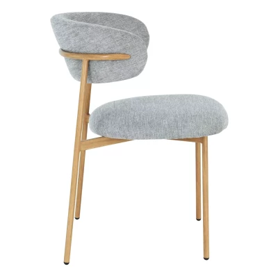 Čalouněná jídelní židle DOMENICA 3 - šedá / dub