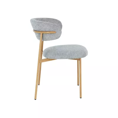 Čalouněná jídelní židle DOMENICA 3 - šedá / dub