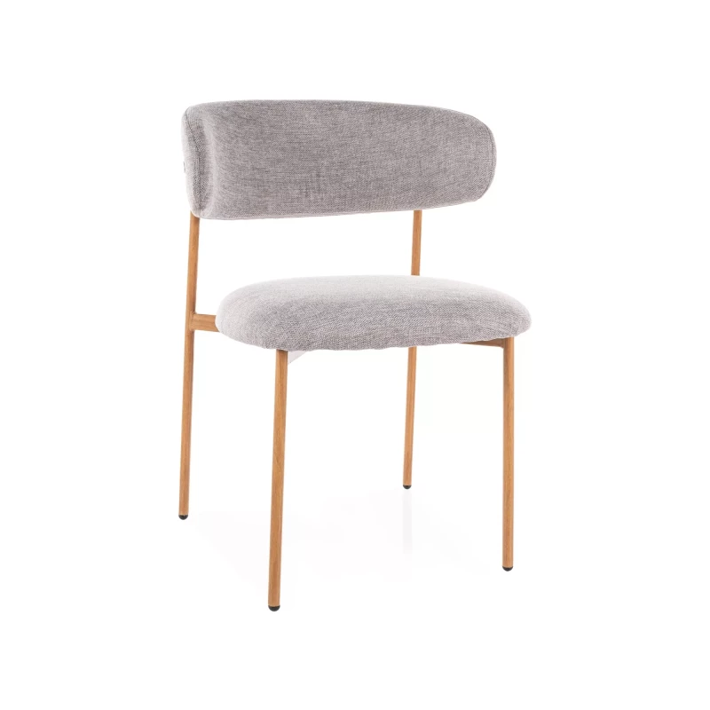 Čalouněná jídelní židle DOMENICA 3 - šedá / dub