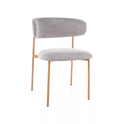 Čalouněná jídelní židle DOMENICA 3 - šedá / dub