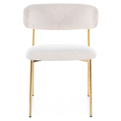 Čalouněná jídelní židle DOMENICA 4 - béžová / zlatá