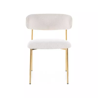 Čalouněná jídelní židle DOMENICA 4 - béžová / zlatá