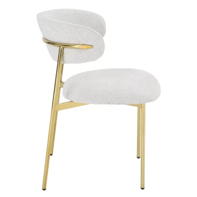 Čalouněná jídelní židle DOMENICA 4 - béžová / zlatá