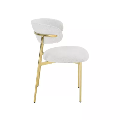 Čalouněná jídelní židle DOMENICA 4 - béžová / zlatá