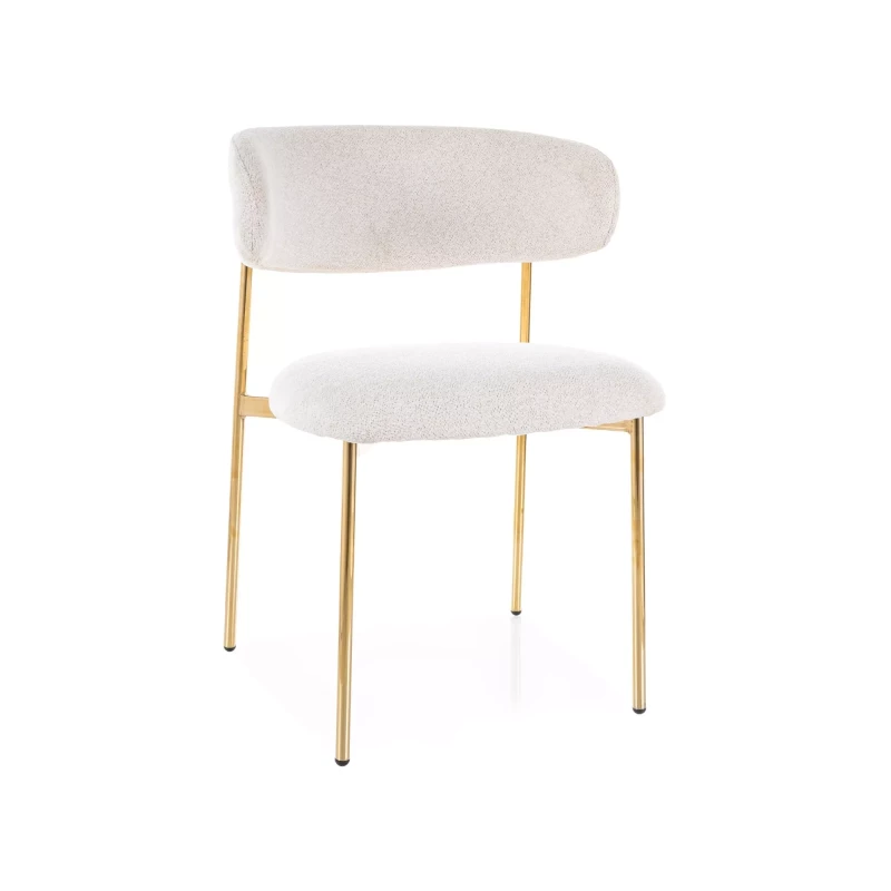 Čalouněná jídelní židle DOMENICA 4 - béžová / zlatá