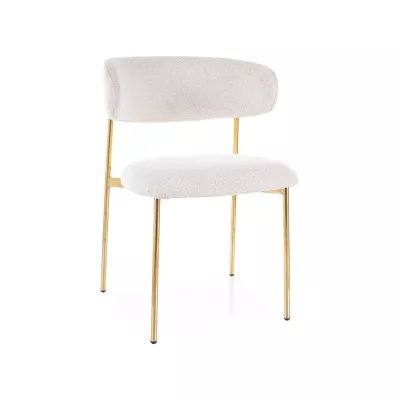 Čalouněná jídelní židle DOMENICA 4 - béžová / zlatá