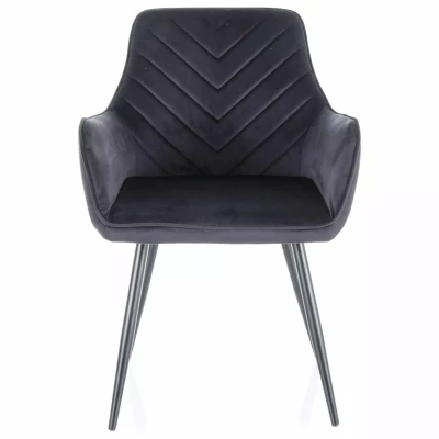 Čalouněná jídelní židle DORKAS - černá