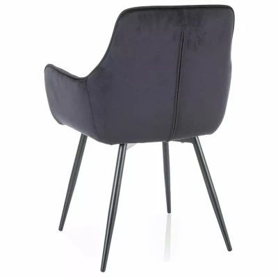 Čalouněná jídelní židle DORKAS - petrolejová / černá