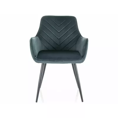 Čalouněná jídelní židle DORKAS - petrolejová / černá