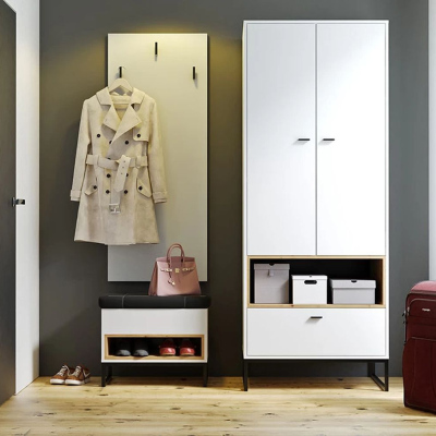 VÝPRODEJ - Věšák do předsíně ONNI - bílý