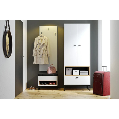 VÝPRODEJ - Věšák do předsíně ONNI - bílý